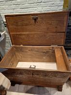 Antieke houten koffer, Comme neuf, Enlèvement ou Envoi
