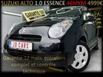 SUZUKI ALTO 1.0 ESSENCE 46MKM ‼️GARANTIE 1 AN CTOK‼️, Auto's, Suzuki, Stof, 50 kW, Zwart, 4 cilinders
