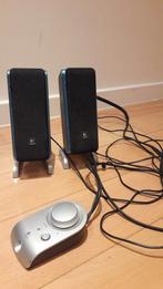 Logitech luidsprekers  + bedrading, Informatique & Logiciels, Enceintes Pc, Enlèvement, Comme neuf