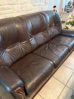 SALON TE KOOP (3 delig), Huis en Inrichting, Zetels | Zetels, Ophalen, Gebruikt, Driepersoons, Leer