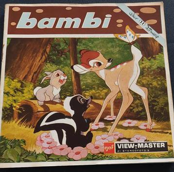  Vintage 1956 View-Master BAMBI Walt Disney B400 E GAF RARE beschikbaar voor biedingen