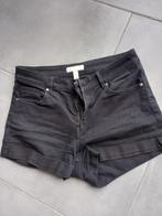 Jeansshort zwart, maat 36, H&M, Ophalen of Verzenden, Zo goed als nieuw, Zwart