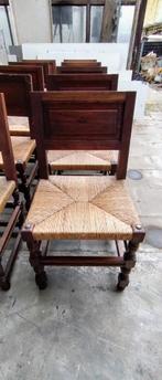 Set oude eiken tafel stoelen, Antiek en Kunst, Antiek | Meubels | Stoelen en Sofa's, Ophalen of Verzenden