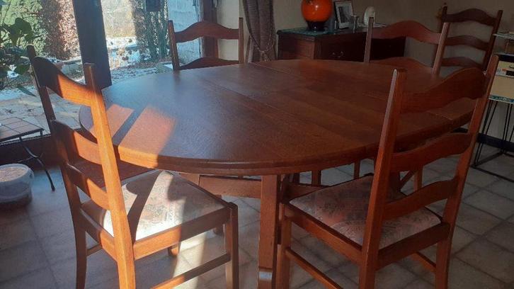 Table et chaises de salle à manger, Maison & Meubles, Salles à manger complètes, Utilisé, Enlèvement