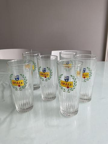 6 stuks Op-ale glazen beschikbaar voor biedingen