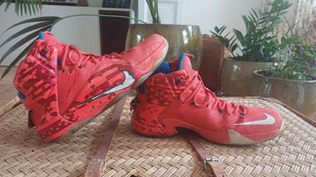 Nike LeBron 12 "University Red" maat 44 beschikbaar voor biedingen