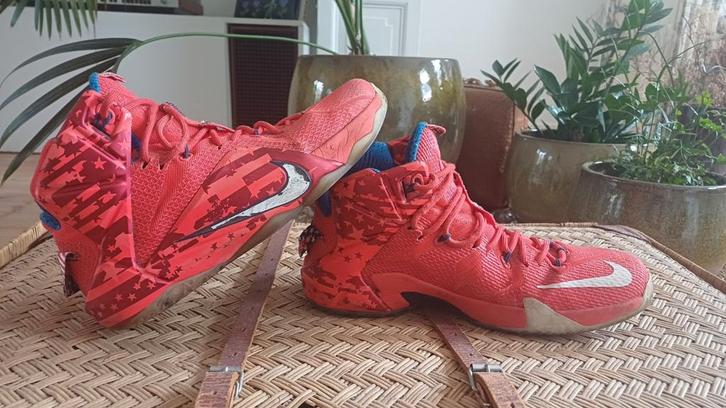 Nike LeBron 12 "University Red" maat 44, Sport en Fitness, Basketbal, Gebruikt, Schoenen, Ophalen