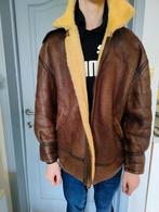 Veste en cuir vintage homme L, Enlèvement ou Envoi, Taille 52/54 (L), Brun, Porté