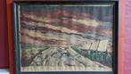 Tableau aquarelle Julien D'Haeseleer, 1961, Antiek en Kunst, Ophalen