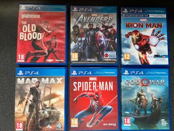 PS4 iron man Avengers Spider Man Mad Max beschikbaar voor biedingen