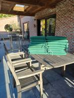 Tuintafel+stoelen en kussens, Tuin en Terras, Ophalen