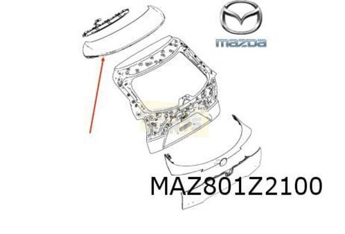Mazda CX-30 achterklep spoiler (boven) (te spuiten) (8/19-), Auto-onderdelen, Carrosserie, Achterklep, Mazda, Achter, Nieuw, Ophalen of Verzenden