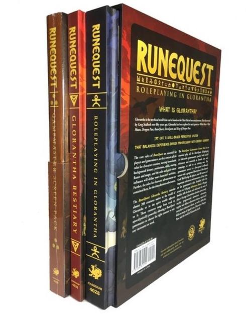 RuneQuest - Roleplaying in Glorantha Deluxe Slipcase Set rpg, Hobby en Vrije tijd, Gezelschapsspellen | Overige, Zo goed als nieuw