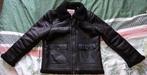 Levi's (USA) Leather Shearling Rancher Aviator Jacket BlackL, Maat 52/54 (L), Zwart, Ophalen of Verzenden, Gedragen