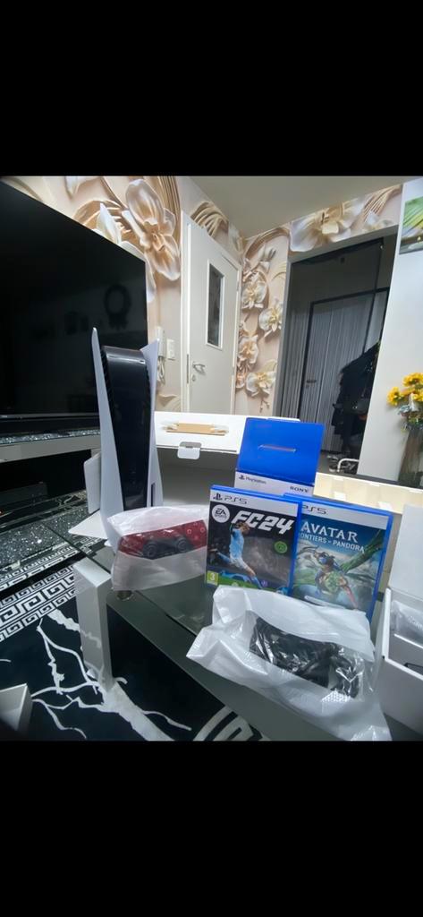 PlayStation 5 + FC24 + Avatar + Rode controller | Topstaat!, Games en Spelcomputers, Spelcomputers | Sony PlayStation 5, Zo goed als nieuw