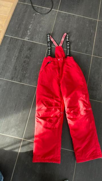 Pantalon de ski rouge taille 146 11 ans