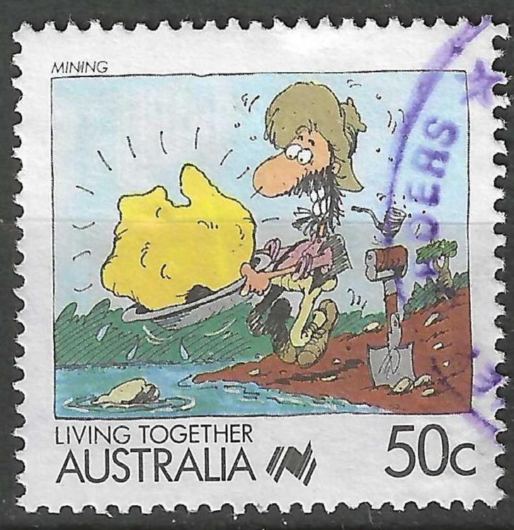 Australie 1988 - Yvert 1058 - Mijnonderzoek (ST), Postzegels en Munten, Postzegels | Oceanië, Gestempeld, Verzenden