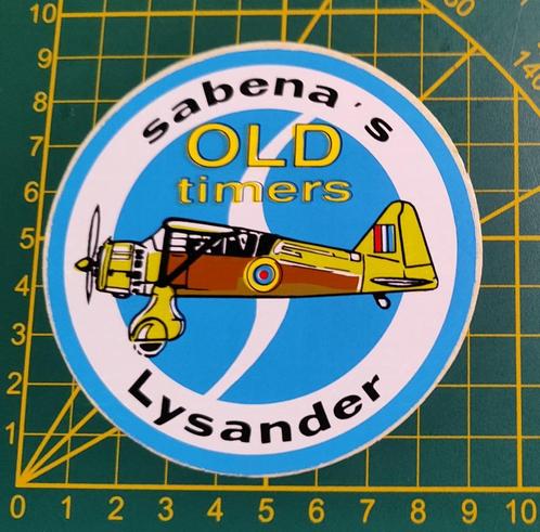 Sticker Sabena Oldtimers Lysander vliegtuig, Verzamelen, Stickers, Ophalen of Verzenden