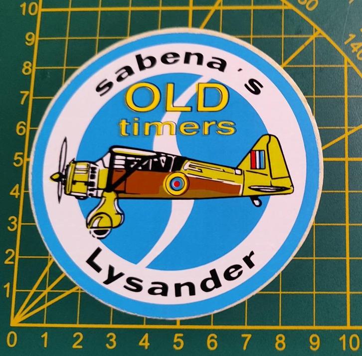 Sticker Sabena Oldtimers Lysander vliegtuig, Verzamelen, Stickers, Ophalen of Verzenden