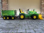 Tractor John Deere frontlader zwaailamp aanhangwagen, Ophalen of Verzenden, Zo goed als nieuw, Trapvoertuig