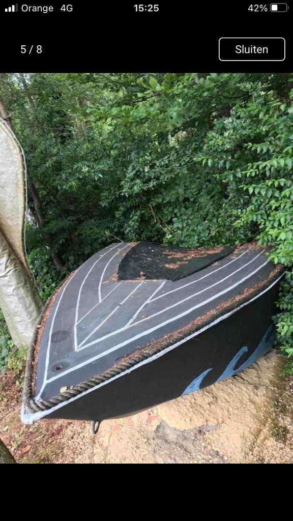 GRATIS Halve speedboot als tuin decoratie,  DJ booth / bar /, Watersport en Boten, Bootonderdelen, Zo goed als nieuw, Ophalen