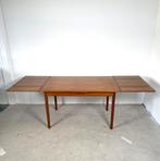 Teak verlengbare Deense eettafel, H. Sigh & Søns Møbelfabrik, 100 tot 150 cm, Teakhout, Zo goed als nieuw, Rechthoekig