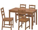 Tafel + 4 stoelen (ikea) + 4x Stoelkussen, Huis en Inrichting, Tafels | Eettafels, Ophalen, 50 tot 100 cm, 100 tot 150 cm, Zo goed als nieuw