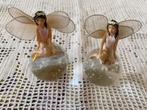 Lot de 2 jolies figurines fée en résine boule verre, Enlèvement ou Envoi
