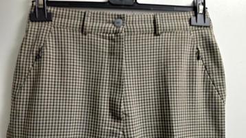 Camel/zwart ruitjes broek met rechte pijp van Heidemann, 38 beschikbaar voor biedingen