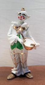 porselein clown met luster goud 30 cm, Enlèvement ou Envoi