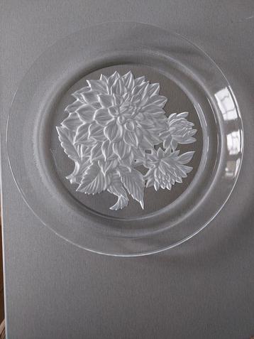 Assiette en cristal satiné Hoya Takehiko Yamamoto Japon, Enlèvement ou Envoi