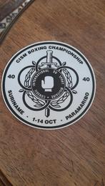 retro vintage sticker conseil int sport militaire boxing, Ophalen of Verzenden, Nieuw, Sport