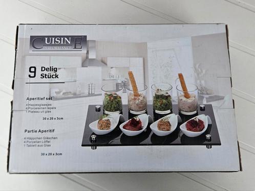 9 delig amuseset / aperitiefset, Huis en Inrichting, Keuken | Servies, Zo goed als nieuw, Ophalen of Verzenden