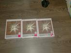 3 verlichte  ledsterren nieuw, Enlèvement, Neuf