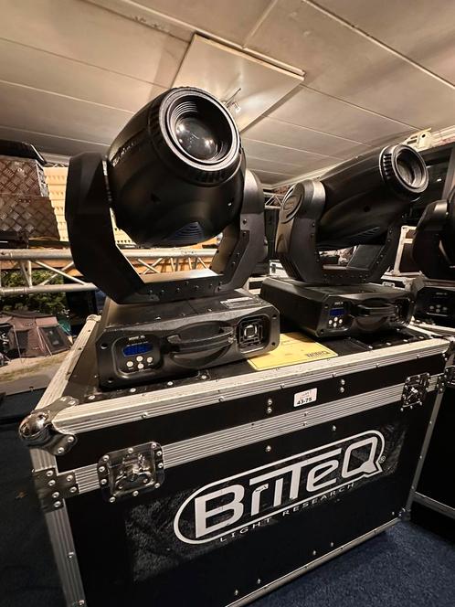 2x BRITEQ BT250-S spots movingheads + flightcases, Muziek en Instrumenten, Licht en Laser, Zo goed als nieuw, Licht, Ophalen