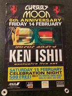 Poster Cherry Moon 6th anniversary - Ken Ishii, Collections, Comme neuf, Enlèvement ou Envoi