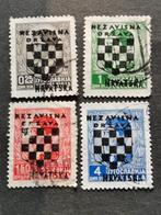 Kroatie 1941 - Koning Peter II met opdruk "Hrvatska", Postzegels en Munten, Postzegels | Europa | Overig, Ophalen of Verzenden