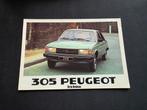 Brochure Peugeot 305 1979, Boeken, Auto's | Folders en Tijdschriften, Ophalen of Verzenden, Peugeot