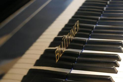 KWART VLEUGEL PIANO BLUTHNER, Muziek en Instrumenten, Piano's, Gebruikt, Vleugel, Zwart, Ophalen