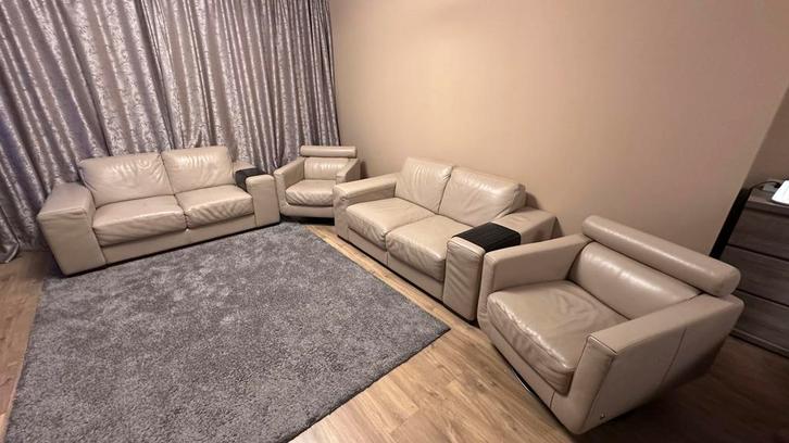 Canapé + fauteuil en cuir Natuzzi, Maison & Meubles, Canapés | Coins salons complets, Utilisé, Cuir, Autres matériaux, Enlèvement