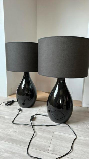 Salt and Pepper zwarte landelijke tafellamp (2 stuks) beschikbaar voor biedingen