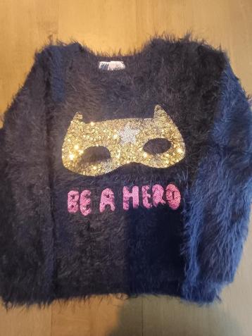 H&M - super zachte trui met glitters (mt 110-116) beschikbaar voor biedingen