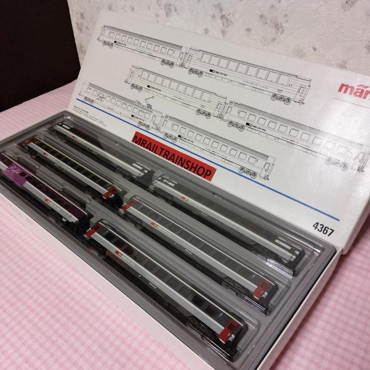 4367 Marklin HO -Zwitserse 6 DELIGE EuroCity Wagenset SBB, Hobby en Vrije tijd, Modeltreinen | H0, Zo goed als nieuw, Wagon, Gelijkstroom of Wisselstroom