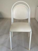 Set van 3 stoelen, Huis en Inrichting, Stoelen, Ophalen, Gebruikt, Wit, Leer