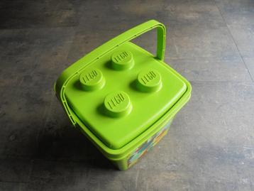 Lego Storage Box with Handle (zie foto's), Enlèvement ou Envoi, Utilisé, Lego