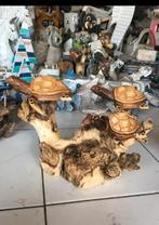 racine de teck ornée de tortues en bois d albesia, Enlèvement ou Envoi