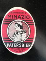 Oud etiket Minazio-Patersbier., Ophalen of Verzenden, Gebruikt