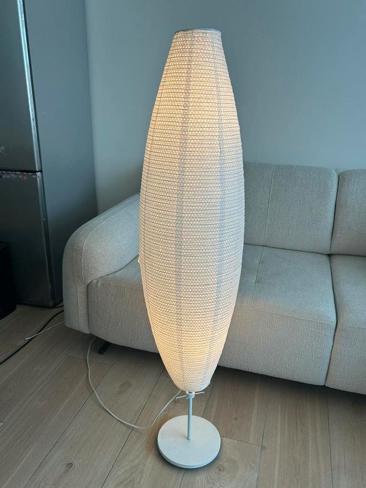 Sfeervolle Vloerlamp - Papier/Witte Zuillamp, Huis en Inrichting, Lampen | Vloerlampen, Gebruikt, Ophalen
