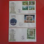 FDC Zaïre enveloppen 1990, Postzegels en Munten, Ophalen of Verzenden