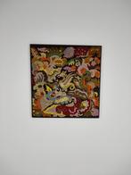 Frans handgeborduurd textiel griffioen bloemen ca 1930-1940, Antiek en Kunst, Ophalen of Verzenden